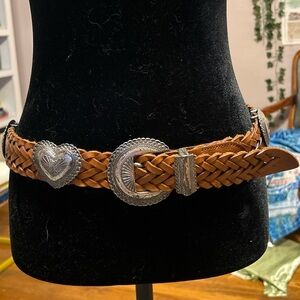 Vintage brown and silver Brighton Belt